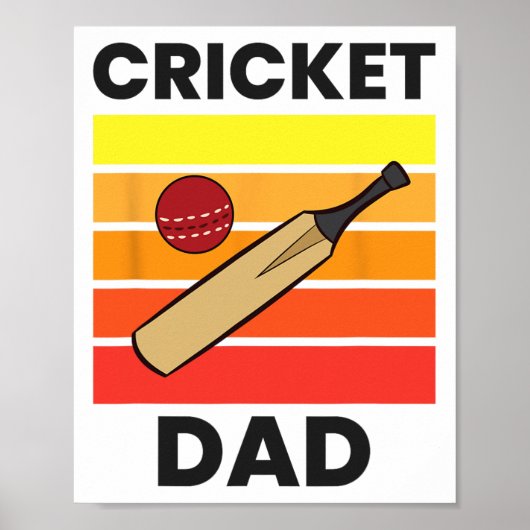 Cricket Dad Funny Cricket Father  ポスター (正面)