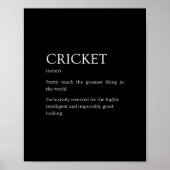 Cricket Definition - Funny Sarcastic Cricket Expla ポスター (正面)