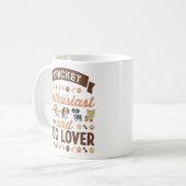 Cricket Enthusiast and Dog Lover Gift コーヒーマグカップ (正面左)