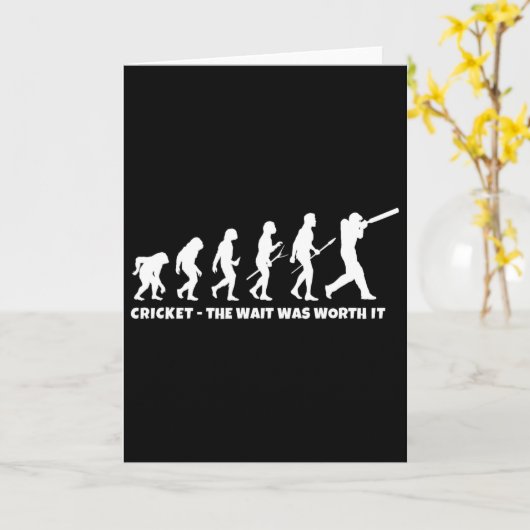 Cricket Evolution For Cricket Sports Player Funny  カード (黄色い花)