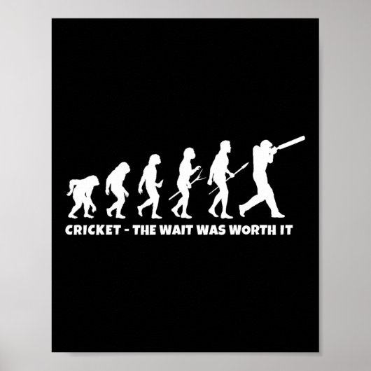 Cricket Evolution For Cricket Sports Player Funny  ポスター (正面)