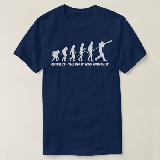 Cricket Evolution for Cricket Sports Player Funny  Tシャツ (デザイン正面)