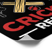 Cricket Fans Cricket Lovers Eat Sleep Cricket Play ポスター (角)