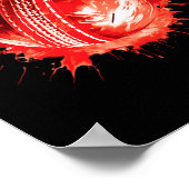 Cricket Fans S Howzat! Cricket Ll S Distressed Eff ポスター (角)