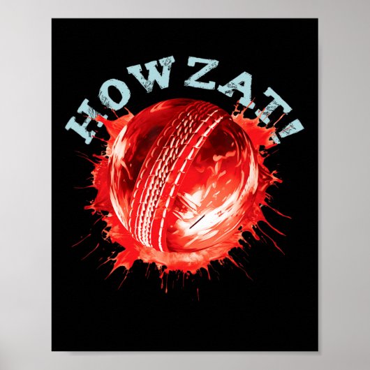 Cricket Fans S Howzat! Cricket Ll S Distressed Eff ポスター (正面)
