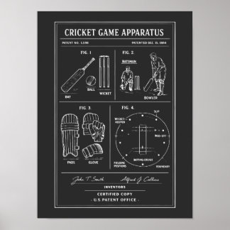 Cricket Game blueprint ポスター