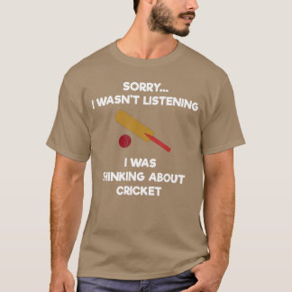 Cricket Game Funny Listening Bat gift Tシャツ