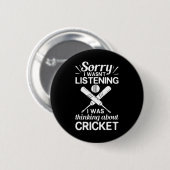 Cricket Game Player Ll T Coach Cricketer  缶バッジ (正面&裏面)