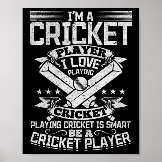 Cricket Game - Playing Cricket Is Smart Be A Crick ポスター (正面)