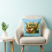 Cricket Gold Emblem Sport Inspired Throw Pillow クッション (椅子)