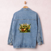 Cricket Gold Emblem Women’s Denim Jacket Sport Ins デニムジャケット (ハンガー)