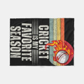 Cricket Is My Favorite Season  フリースブランケット (正面(横))