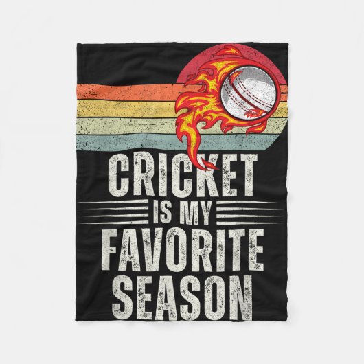 Cricket Is My Favorite Season  フリースブランケット (正面)