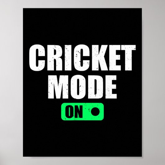 Cricket Mode On - Cricketer Cricket Player Cricket ポスター (正面)