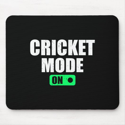 Cricket Mode On - Cricketer Cricket Player Cricket マウスパッド (正面)