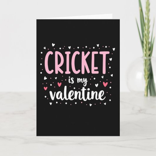 Cricket My Valentine Card カード (正面)