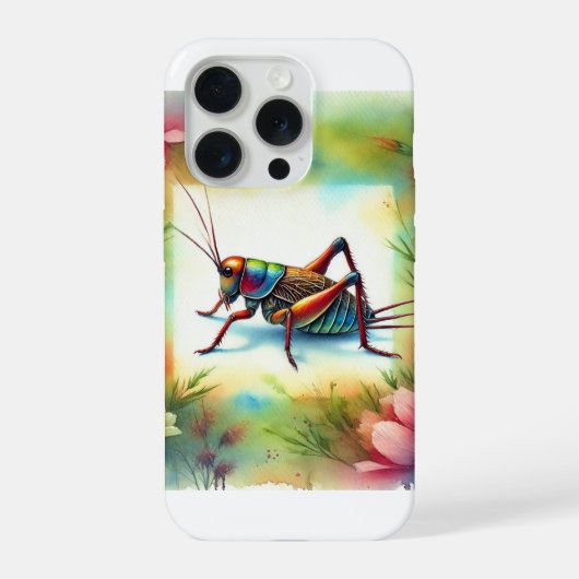 Cricket Painting 300724AREF116 - Watercolor iPhoneケース (裏面)