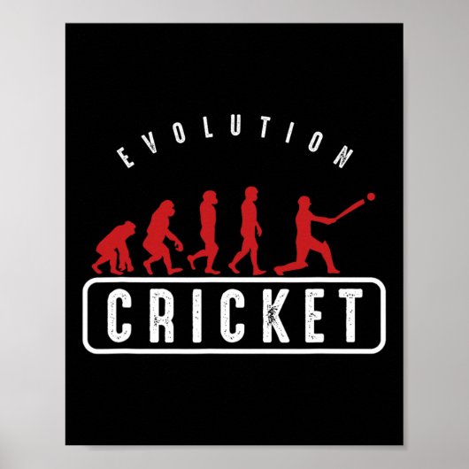 Cricket Player Athletes Sports Coach Evolution Of  ポスター (正面)