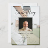 Cricket Player Celebration of Life Photo Funeral 招待状 (正面)