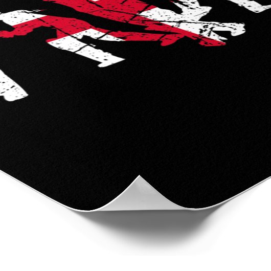 Cricket Player Distressed  ポスター (角)