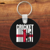 Cricket Player English Flag  キーホルダー (正面)