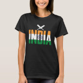 Cricket Player Funny Cricket Sport India Tシャツ (正面)