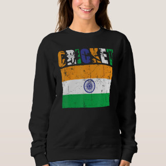 Cricket Player Indian Flag For Youth Boys Kids スウェットシャツ