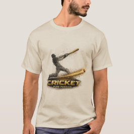 Cricket Pure Passion Gold Motion Art Men T-Shirt  Tシャツ