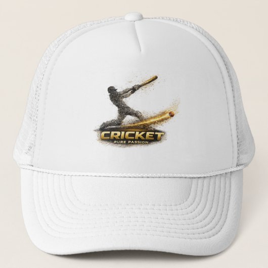 Cricket Pure Passion Gold Motion Foam Trucker Hat キャップ (正面)