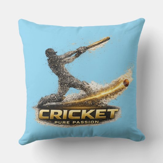 Cricket Pure Passion Gold Motion Throw Pillow 20x2 クッション (裏面)