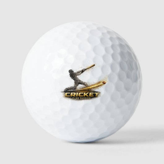 Cricket Pure Passion Gold Motion Value Golf Ball ゴルフボール (正面)