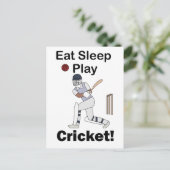 Cricket Sports Eat Sleep Play Cricket ポストカード (スタンド正面)