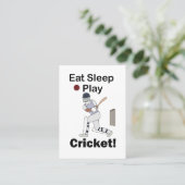 Cricket Sports Eat Sleep Play Cricket 名刺 (スタンド正面)