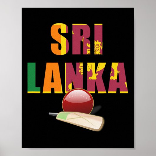 Cricket Sri Lanka Flag T Ll  ポスター (正面)