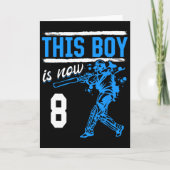 Cricket - This Boy Is Now 8 Year Old 8 Th Birthday カード (正面)