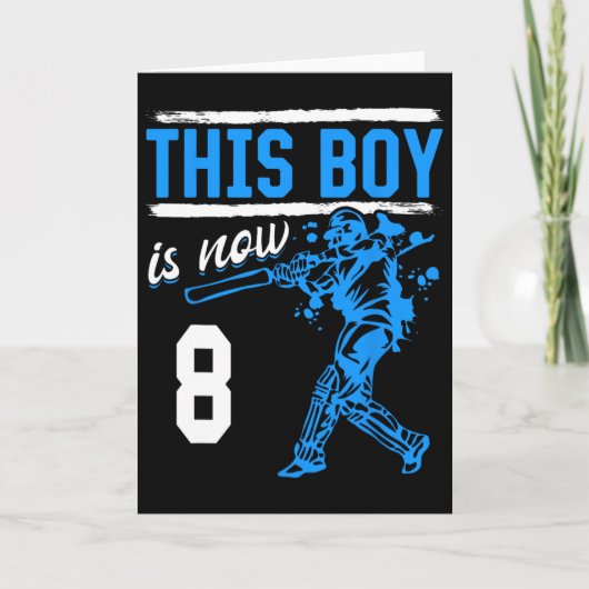 Cricket - This Boy Is Now 8 Year Old 8 Th Birthday カード (正面)