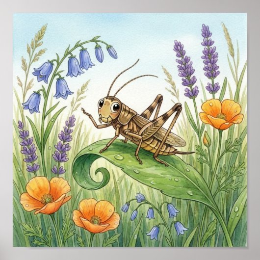 Cricket Tiny Insects Nursery ポスター (正面)