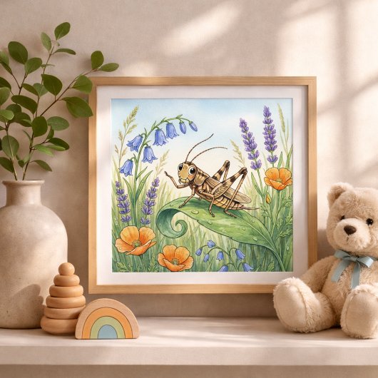Cricket Tiny Insects Nursery ポスター