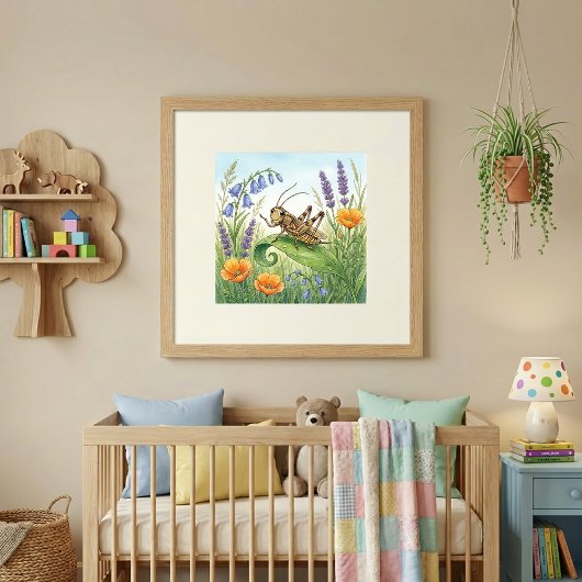 Cricket Tiny Insects Nursery ポスター