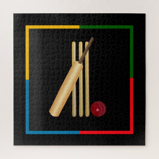 Cricket, wicket, bat and ball,  ジグソーパズル (縦)