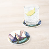 CricketDianeのヨットの抽象芸術1つの航行 コースター (側面)