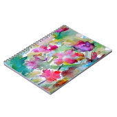 CricketDianeの花園の水彩画の抽象芸術 ノートブック (左側)