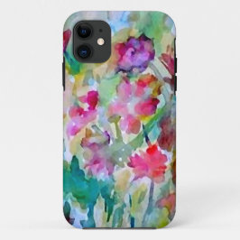 CricketDianeの花園の水彩画の抽象芸術 iPhone 11 ケース
