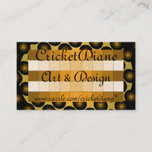 CricketDianeの金ゴールド3Dのデザインの名刺6b 名刺