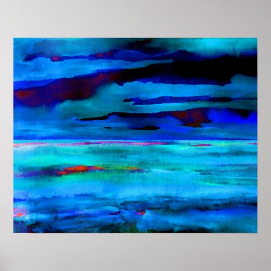 CricketDiane海ポスター – 海の青 ポスター (正面)