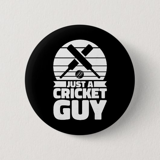 Cricketer Cricketing Tsman - Umpire Just A Cricket 缶バッジ (正面)
