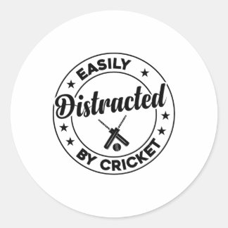 Cricketing Cricket Player - Easily Distracted By C ラウンドシール