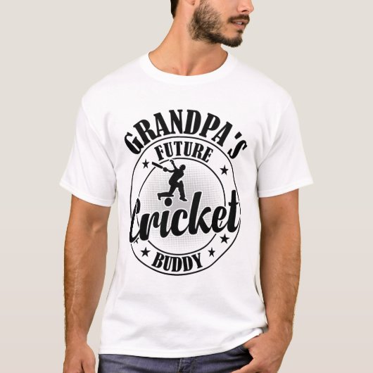 Cricketing Cricket Player - Grandpa's Future Crick Tシャツ (正面)