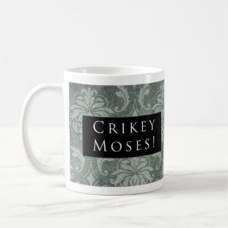 Crikeyモーゼ! パターン黒 コーヒーマグカップ