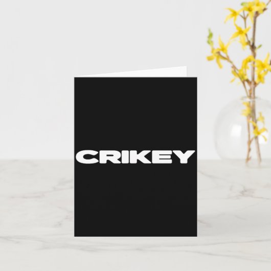 Crikey Australian Phrases Aussie Slang T  カード (黄色い花)